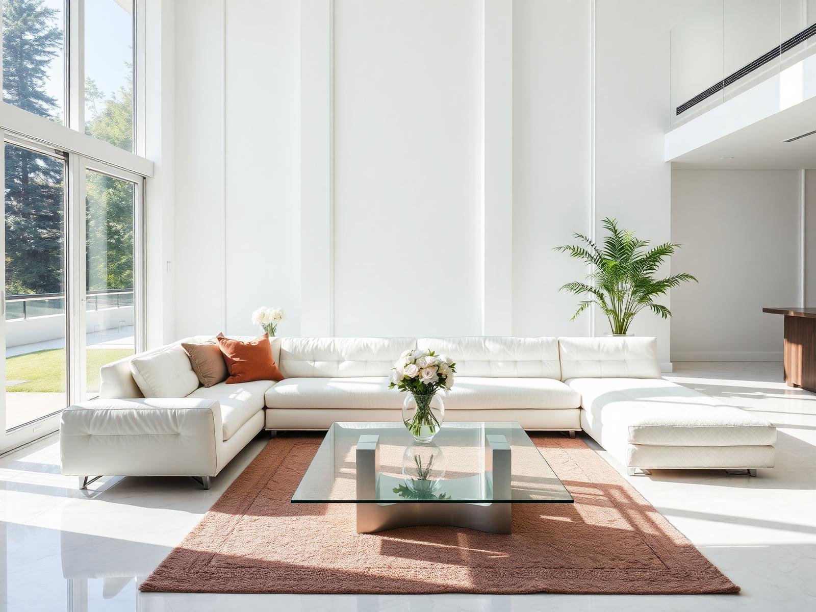 Sparkling clean modern living room